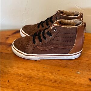 Brown High-Top Vans Toddler Shoes